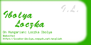 ibolya loczka business card